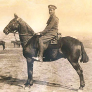 WW1 soldier sitting on horse
