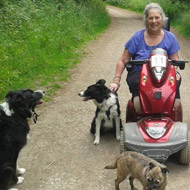 Jan with her collies