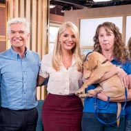 Phillip Schofield, Holly Willoughby and pup