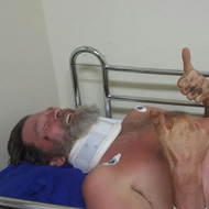 Ian Redmond in recovery