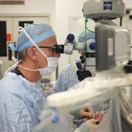 Surgeon using the robot