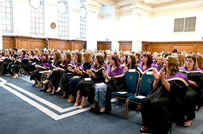 Graduates attending the ceremony