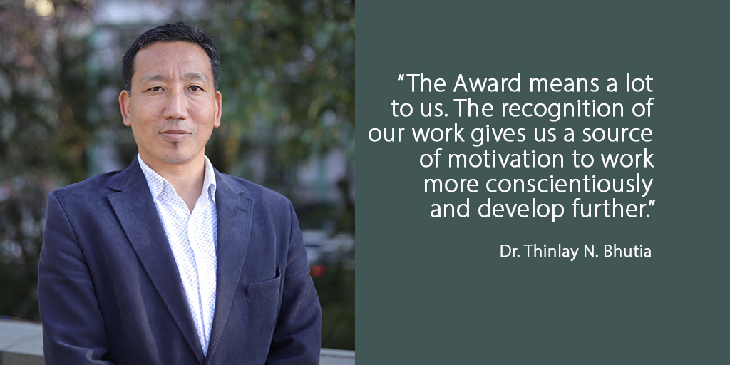 WSAVA One Health Award presented to Dr Thinlay Bhutia