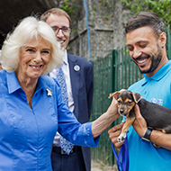  Queen Camilla opens new Battersea dog garden