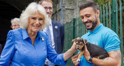 Queen Camilla opens new Battersea dog garden