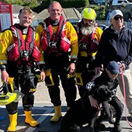 RNLI rescues dog who fell from a cliff