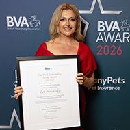 Cat the Vet receives BVA Outstanding Service Award